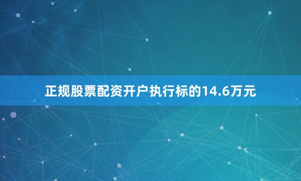 正规股票配资开户执行标的14.6万元